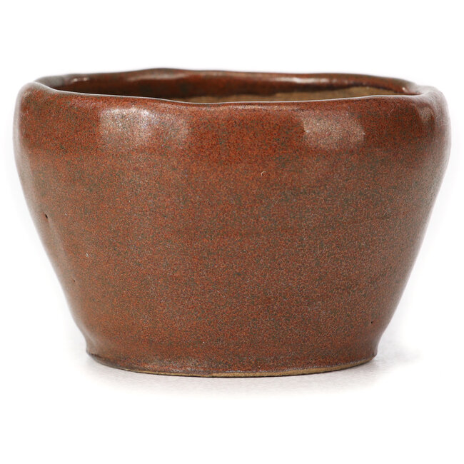 Pot à bonsaï rond brun rouge par Bonsai - 75 x 75 x 45 mm