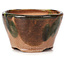 Pot à bonsaï rond vert et marron par Bonsai - 70 x 70 x 45 mm