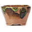 Vaso bonsai rotondo verde e marrone di Bonsai - 70 x 70 x 45 mm