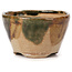 Pot à bonsaï rond vert et marron par Bonsai - 70 x 70 x 45 mm