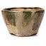 Pot à bonsaï rond vert et marron par Bonsai - 70 x 70 x 45 mm