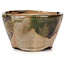 Round green and brown bonsai pot by Bonsai - 70 x 70 x 45 mm