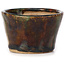 Vaso bonsai rotondo verde e marrone di Bonsai - 70 x 70 x 45 mm