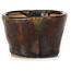 Vaso bonsai rotondo verde e marrone di Bonsai - 70 x 70 x 45 mm