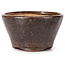 Pot à bonsaï rond vert et marron par Bonsai - 75 x 75 x 45 mm