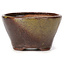 Pot à bonsaï rond vert et marron par Bonsai - 75 x 75 x 45 mm