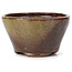 Pot à bonsaï rond vert et marron par Bonsai - 75 x 75 x 45 mm