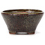 Vaso per bonsai rotondo verde e marrone di Bonsai - 75 x 75 x 40 mm
