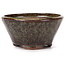 Vaso per bonsai rotondo verde e marrone di Bonsai - 75 x 75 x 40 mm