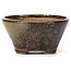 Vaso per bonsai rotondo verde e marrone di Bonsai - 75 x 75 x 40 mm