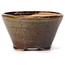 Round green and brown bonsai pot by Bonsai - 75 x 75 x 45 mm