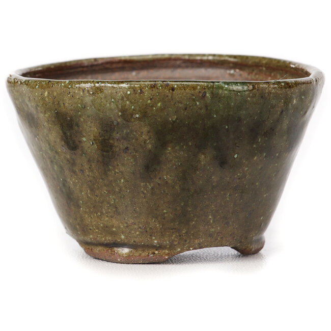 Pot à bonsaï rond vert par Bonsai - 75 x 75 x 45 mm