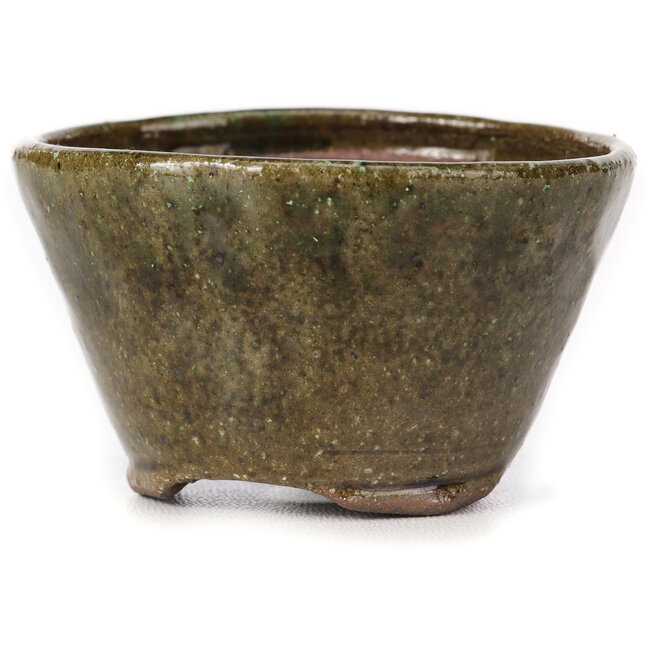 Maceta de bonsái verde redonda de Bonsai - 75 x 75 x 45 mm