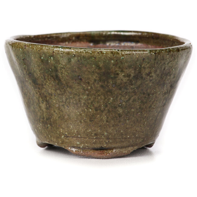 Pot à bonsaï rond vert par Bonsai - 75 x 75 x 45 mm