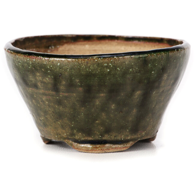 Round green bonsai pot by Bonsai - 80 x 80 x 45 mm