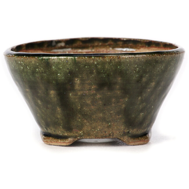 Round green bonsai pot by Bonsai - 80 x 80 x 45 mm