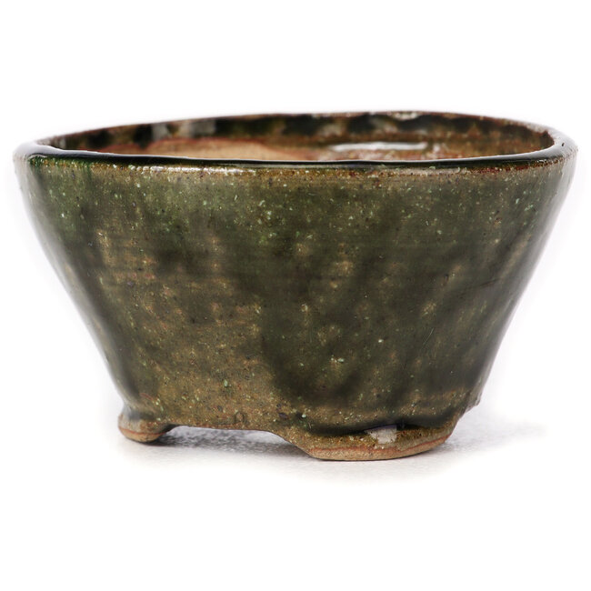 Round green bonsai pot by Bonsai - 80 x 80 x 45 mm