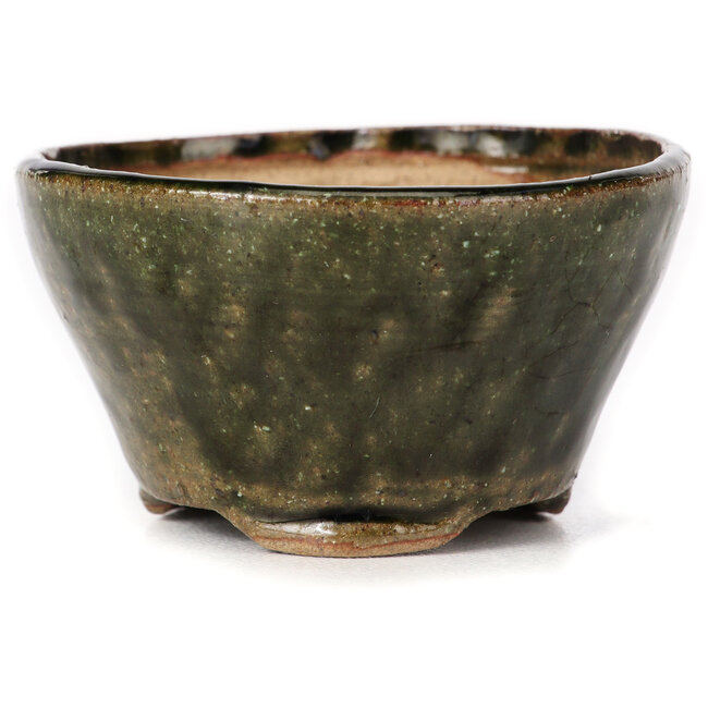 Ronde groene bonsai pot van Bonsai - 80 x 80 x 45 mm