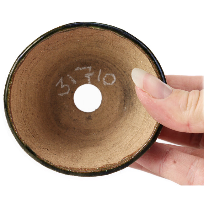 Pot à bonsaï rond vert par Bonsai - 80 x 80 x 45 mm