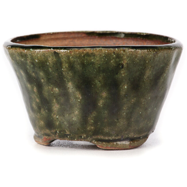 Maceta de bonsái verde redonda de Bonsai - 70 x 70 x 40 mm