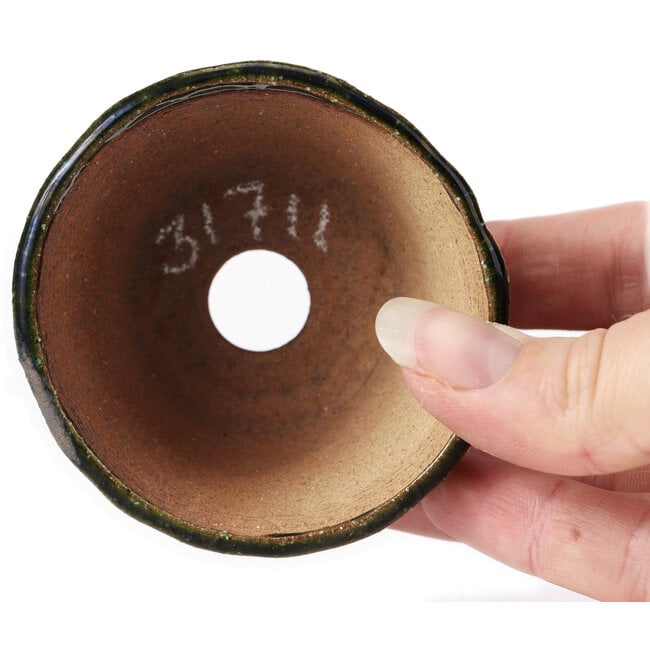 Pot à bonsaï rond vert par Bonsai - 70 x 70 x 40 mm