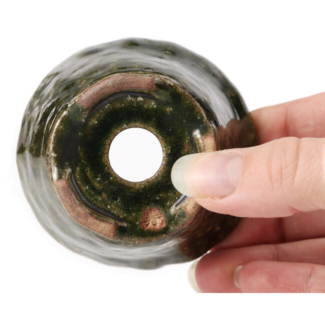 Pot à bonsaï rond vert par Bonsai - 70 x 70 x 40 mm