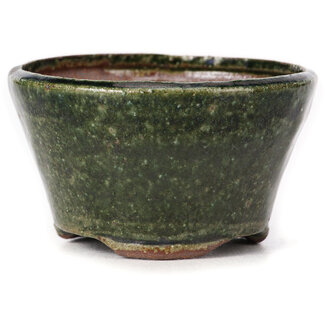 Bonsai 70 mm round green bonsai pot by Bonsai, Japan