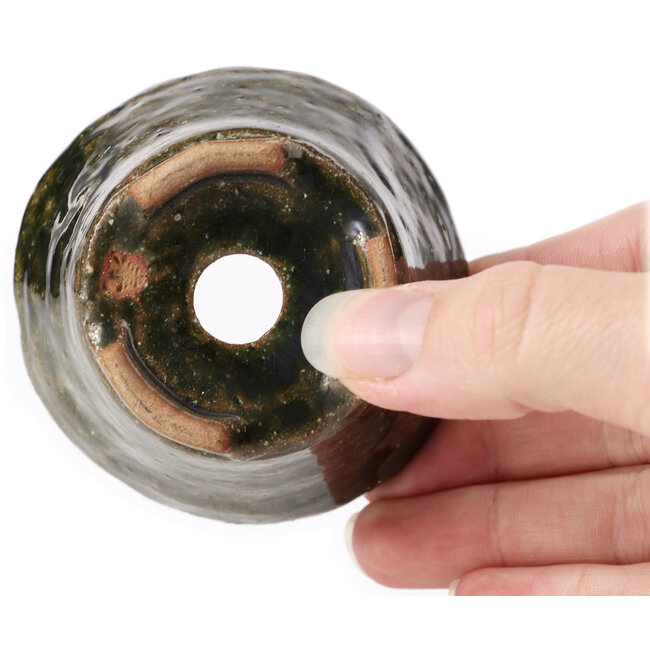 Pot à bonsaï rond vert par Bonsai - 70 x 70 x 45 mm