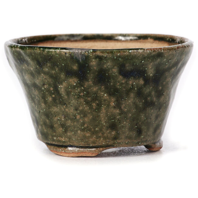 Ronde groene bonsai pot van Bonsai - 75 x 75 x 45 mm