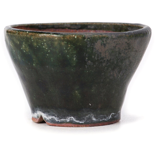 Round green bonsai pot by Bonsai - 70 x 70 x 45 mm