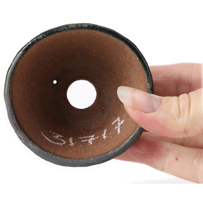 Pot à bonsaï rond vert par Bonsai - 70 x 70 x 45 mm