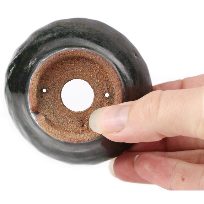 Pot à bonsaï rond vert par Bonsai - 70 x 70 x 45 mm
