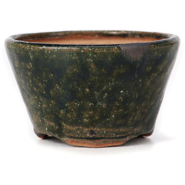 Vaso bonsai rotondo verde di Bonsai - 70 x 70 x 45 mm