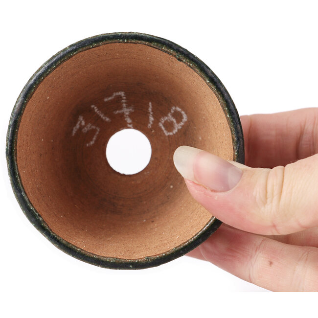 Pot à bonsaï rond vert par Bonsai - 70 x 70 x 45 mm