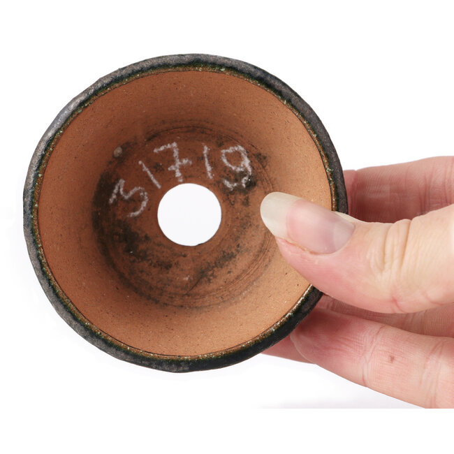 Round green bonsai pot by Bonsai - 70 x 70 x 35 mm