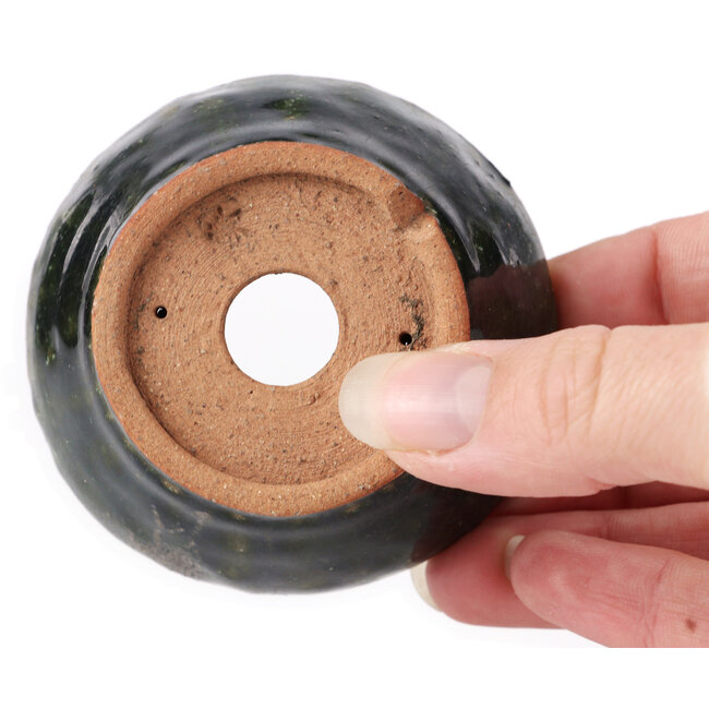 Pot à bonsaï rond vert par Bonsai - 70 x 70 x 35 mm
