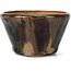 Round green and brown bonsai pot by Bonsai - 100 x 100 x 60 mm