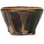 Round green and brown bonsai pot by Bonsai - 100 x 100 x 60 mm