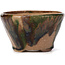 Pot à bonsaï rond vert et marron par Bonsai - 100 x 100 x 60 mm