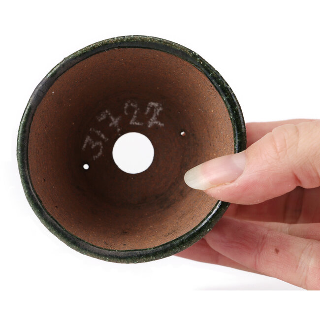 Pot à bonsaï rond vert par Bonsai - 75 x 75 x 45 mm