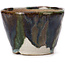 Pot à bonsaï rond vert et marron par Bonsai - 105 x 105 x 70 mm