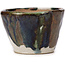 Round green and brown bonsai pot by Bonsai - 105 x 105 x 70 mm