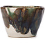 Pot à bonsaï rond vert et marron par Bonsai - 105 x 105 x 70 mm