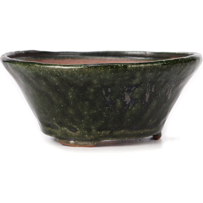 Maceta de bonsái verde redonda de Bonsai - 130 x 130 x 55 mm