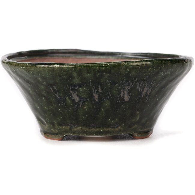 Maceta de bonsái verde redonda de Bonsai - 130 x 130 x 55 mm