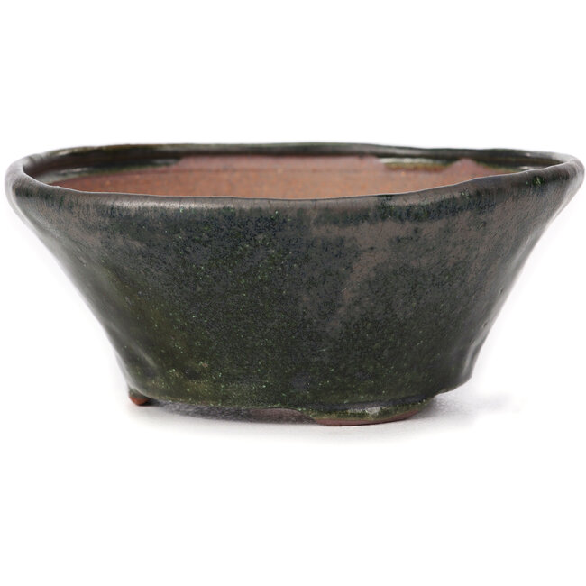 Vaso bonsai rotondo verde di Bonsai - 130 x 130 x 55 mm