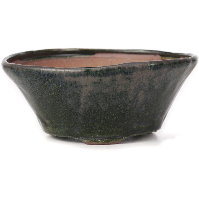 Maceta de bonsái verde redonda de Bonsai - 130 x 130 x 55 mm