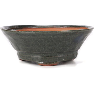 Bonsai 135 mm round green bonsai pot by Bonsai, Japan