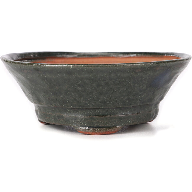 Pot à bonsaï rond vert par Bonsai - 135 x 135 x 50 mm