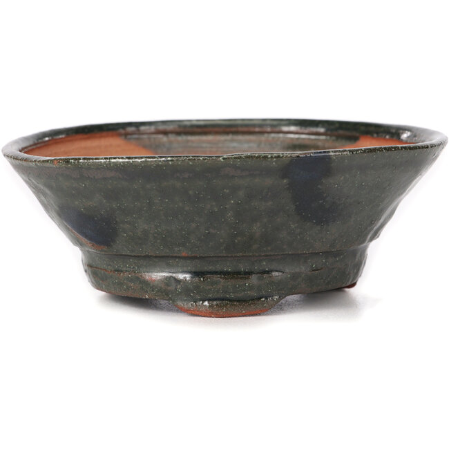 Ronde groene bonsai pot van Bonsai - 135 x 135 x 50 mm